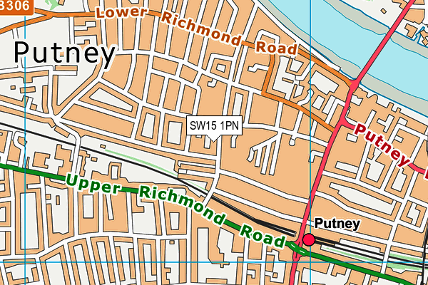 Hotham Primary School map (SW15 1PN) - OS VectorMap District (Ordnance Survey)