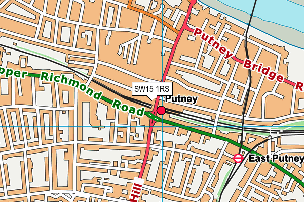 SW15 1RS map - OS VectorMap District (Ordnance Survey)