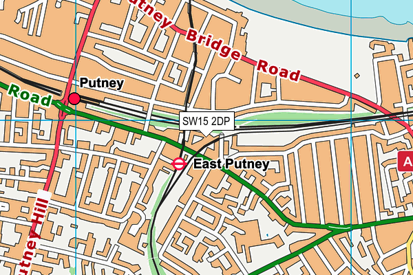 SW15 2DP map - OS VectorMap District (Ordnance Survey)