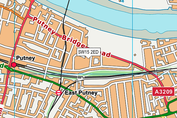 Brandlehow Primary School map (SW15 2ED) - OS VectorMap District (Ordnance Survey)