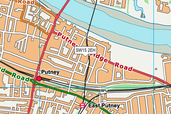 SW15 2EH map - OS VectorMap District (Ordnance Survey)