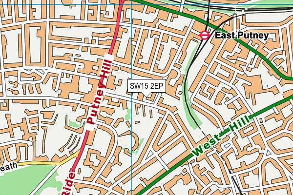 SW15 2EP map - OS VectorMap District (Ordnance Survey)