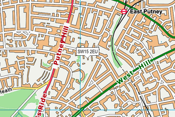 SW15 2EU map - OS VectorMap District (Ordnance Survey)