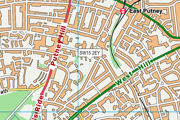 SW15 2EY map - OS VectorMap District (Ordnance Survey)