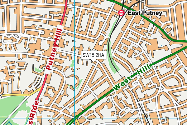 SW15 2HA map - OS VectorMap District (Ordnance Survey)