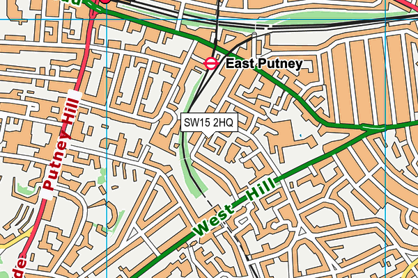 SW15 2HQ map - OS VectorMap District (Ordnance Survey)