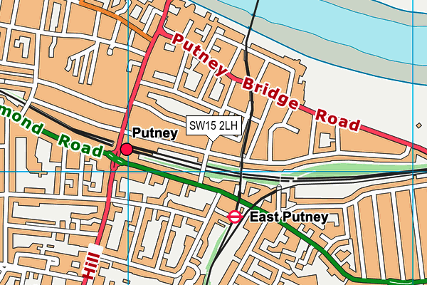 SW15 2LH map - OS VectorMap District (Ordnance Survey)