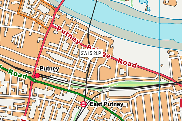 SW15 2LP map - OS VectorMap District (Ordnance Survey)