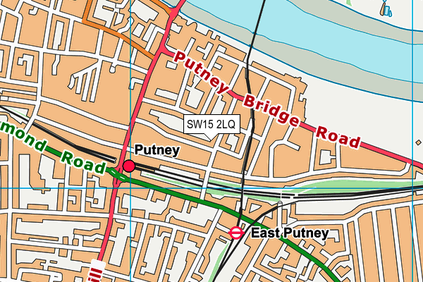 SW15 2LQ map - OS VectorMap District (Ordnance Survey)