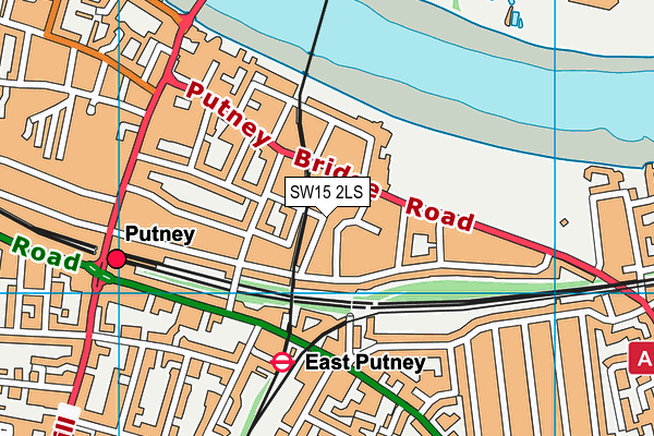 SW15 2LS map - OS VectorMap District (Ordnance Survey)