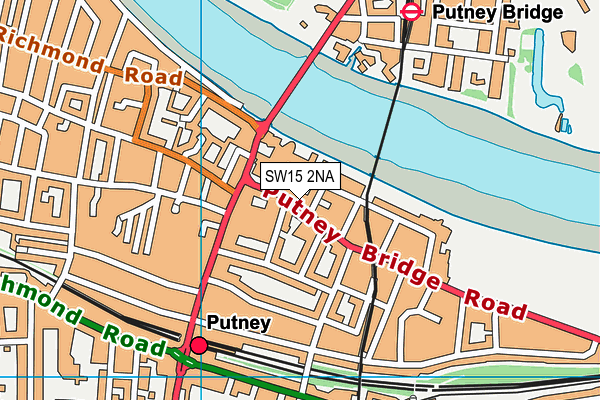 SW15 2NA map - OS VectorMap District (Ordnance Survey)