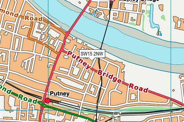 SW15 2NW map - OS VectorMap District (Ordnance Survey)