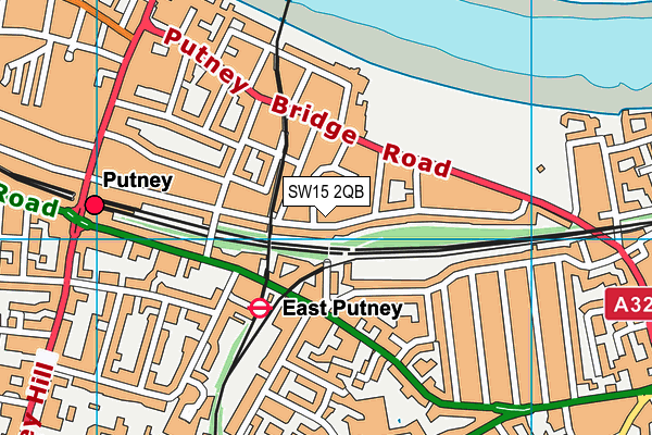 SW15 2QB map - OS VectorMap District (Ordnance Survey)