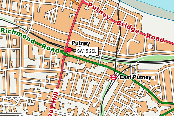 SW15 2SL map - OS VectorMap District (Ordnance Survey)