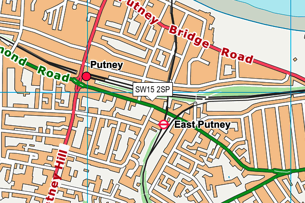 SW15 2SP map - OS VectorMap District (Ordnance Survey)