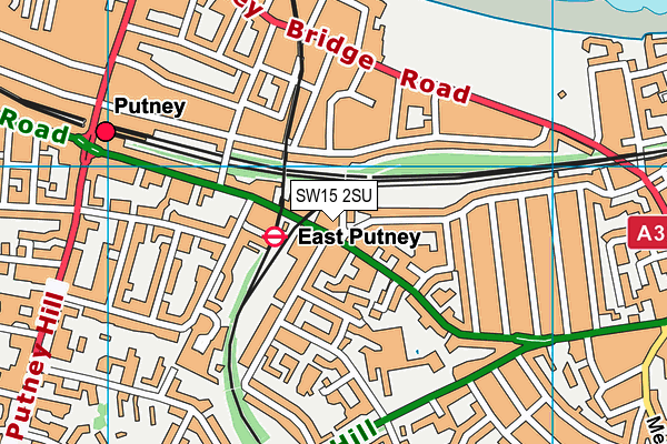 SW15 2SU map - OS VectorMap District (Ordnance Survey)