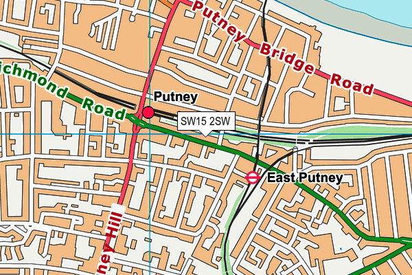Puregym (London Putney) map (SW15 2SW) - OS VectorMap District (Ordnance Survey)