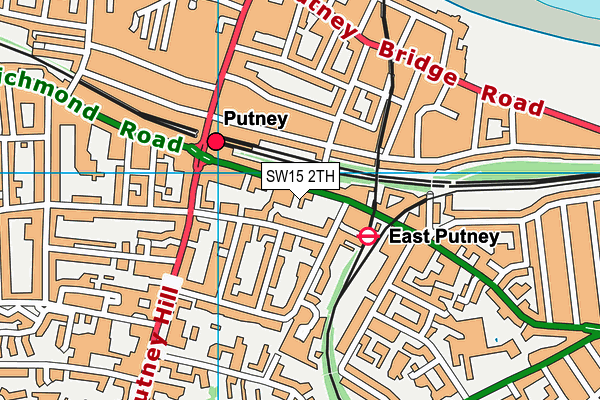 SW15 2TH map - OS VectorMap District (Ordnance Survey)