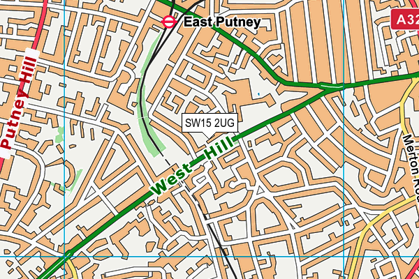 SW15 2UG map - OS VectorMap District (Ordnance Survey)