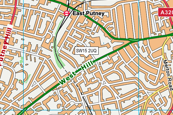SW15 2UQ map - OS VectorMap District (Ordnance Survey)