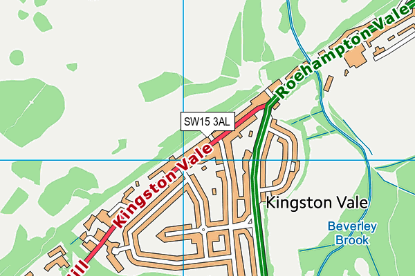 SW15 3AL map - OS VectorMap District (Ordnance Survey)