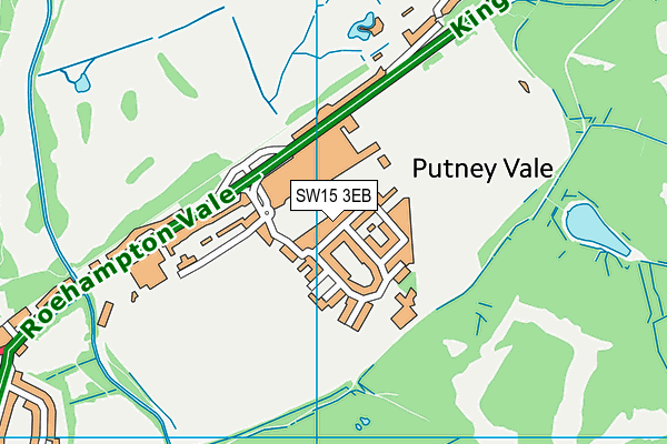 SW15 3EB map - OS VectorMap District (Ordnance Survey)