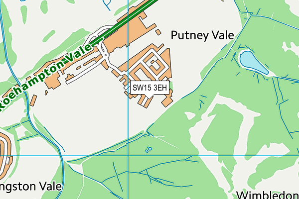 SW15 3EH map - OS VectorMap District (Ordnance Survey)