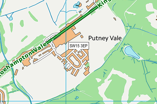 Putney Vale Clubroom map (SW15 3EP) - OS VectorMap District (Ordnance Survey)