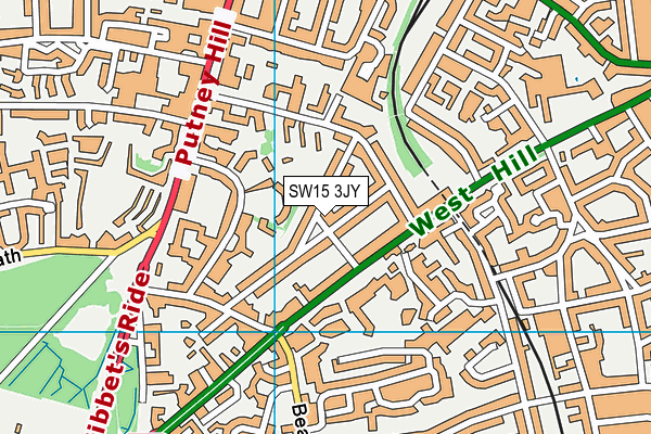 SW15 3JY map - OS VectorMap District (Ordnance Survey)