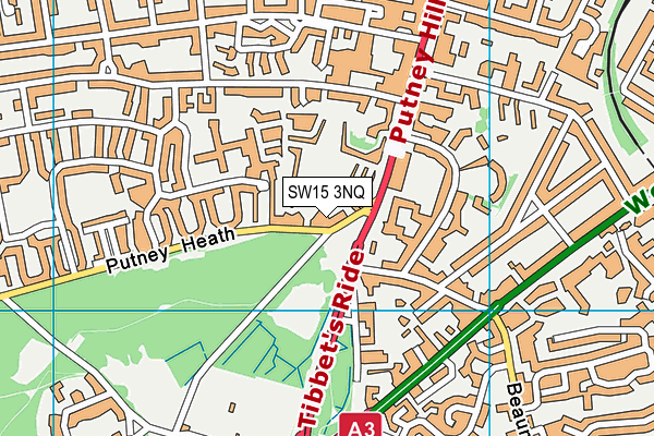 SW15 3NQ map - OS VectorMap District (Ordnance Survey)