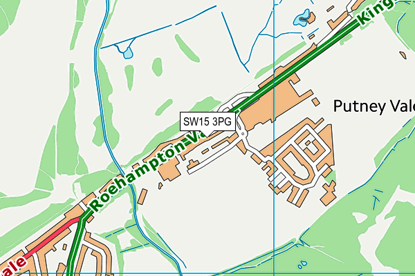 SW15 3PG map - OS VectorMap District (Ordnance Survey)