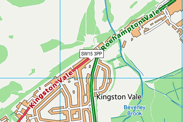 SW15 3PP map - OS VectorMap District (Ordnance Survey)
