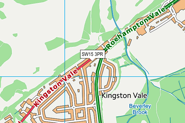 SW15 3PR map - OS VectorMap District (Ordnance Survey)