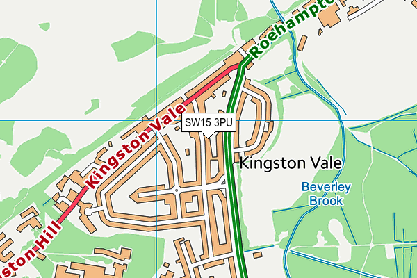 SW15 3PU map - OS VectorMap District (Ordnance Survey)