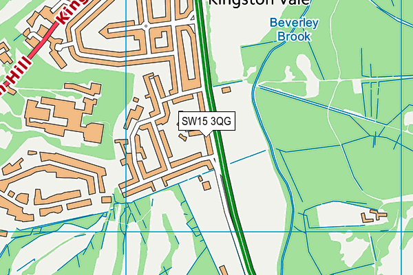 SW15 3QG map - OS VectorMap District (Ordnance Survey)