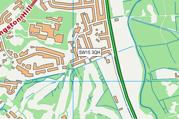 SW15 3QH map - OS VectorMap District (Ordnance Survey)