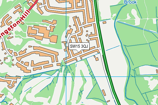 SW15 3QJ map - OS VectorMap District (Ordnance Survey)