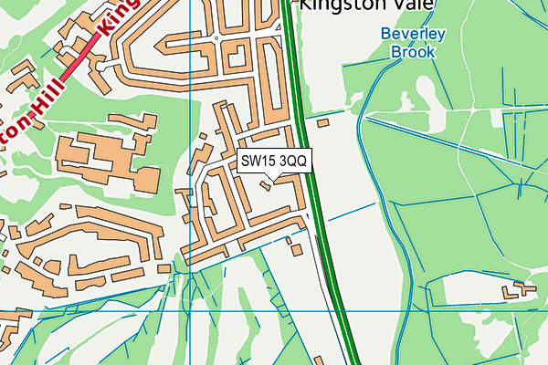 SW15 3QQ map - OS VectorMap District (Ordnance Survey)