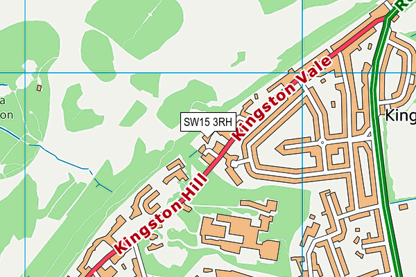 SW15 3RH map - OS VectorMap District (Ordnance Survey)