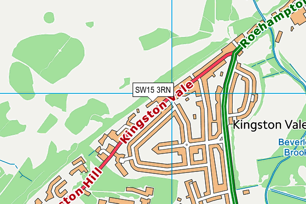 SW15 3RN map - OS VectorMap District (Ordnance Survey)