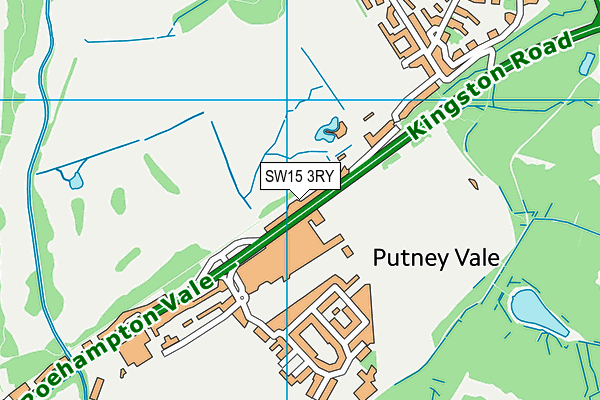 SW15 3RY map - OS VectorMap District (Ordnance Survey)