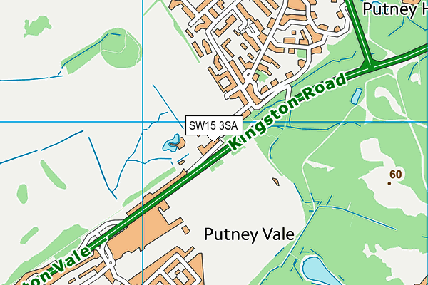 SW15 3SA map - OS VectorMap District (Ordnance Survey)