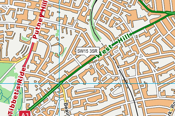 SW15 3SR map - OS VectorMap District (Ordnance Survey)