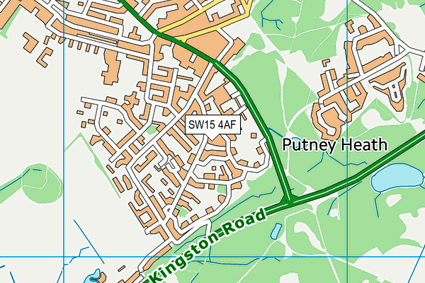 SW15 4AF map - OS VectorMap District (Ordnance Survey)