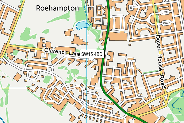 SW15 4BD map - OS VectorMap District (Ordnance Survey)