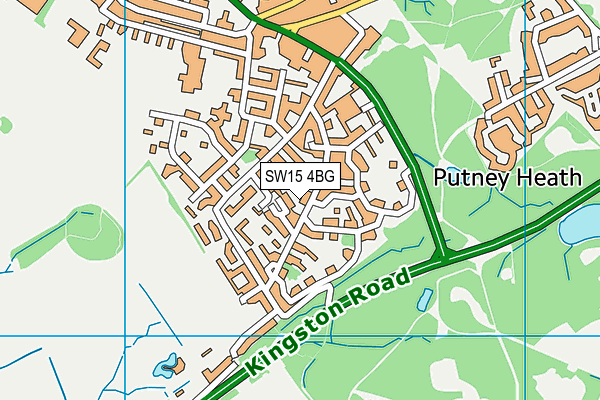 SW15 4BG map - OS VectorMap District (Ordnance Survey)