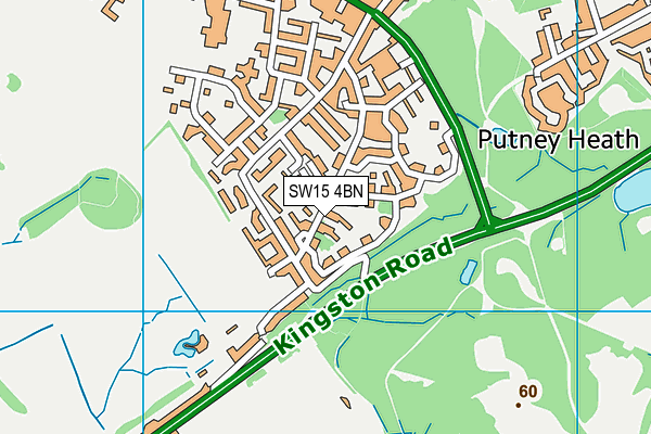 SW15 4BN map - OS VectorMap District (Ordnance Survey)