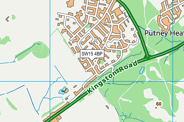 SW15 4BP map - OS VectorMap District (Ordnance Survey)