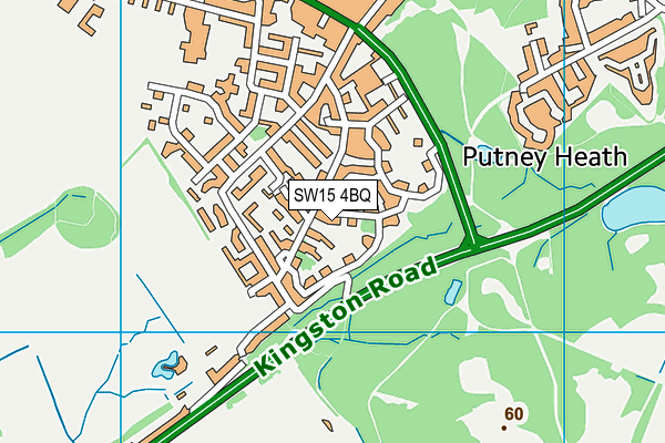 SW15 4BQ map - OS VectorMap District (Ordnance Survey)