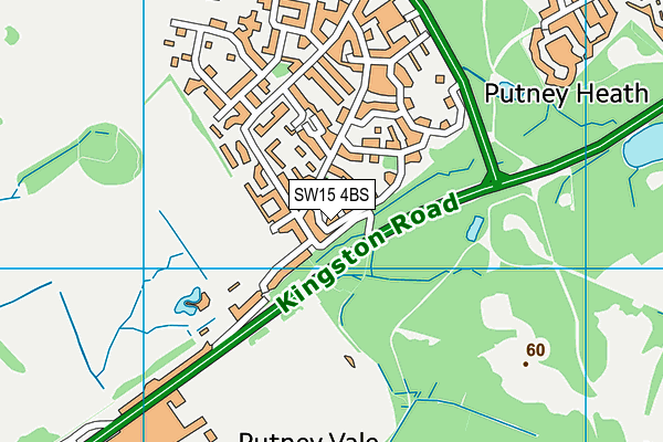 SW15 4BS map - OS VectorMap District (Ordnance Survey)